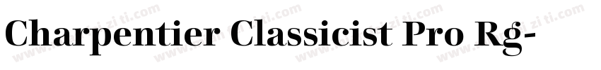 Charpentier Classicist Pro Rg字体转换